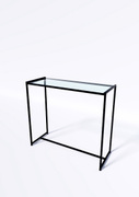 Стол TEVOLO 105×119×45 см — стеклянная столешница