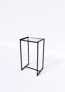 Стол TEVOLO 105×59×45 см — стеклянная столешница
