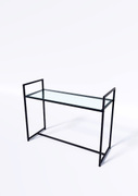 Стол TEVOLO 90×119×45 см — стеклянная столешница