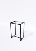 Стол TEVOLO 90×59×45 см — стеклянная столешница