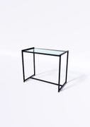 Стол TEVOLO 75×89×45 см — стеклянная столешница