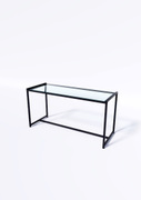 Стол TEVOLO 60×119×45 см — стеклянная столешница