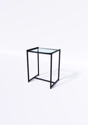 Стол TEVOLO 75×59×45 см — стеклянная столешница